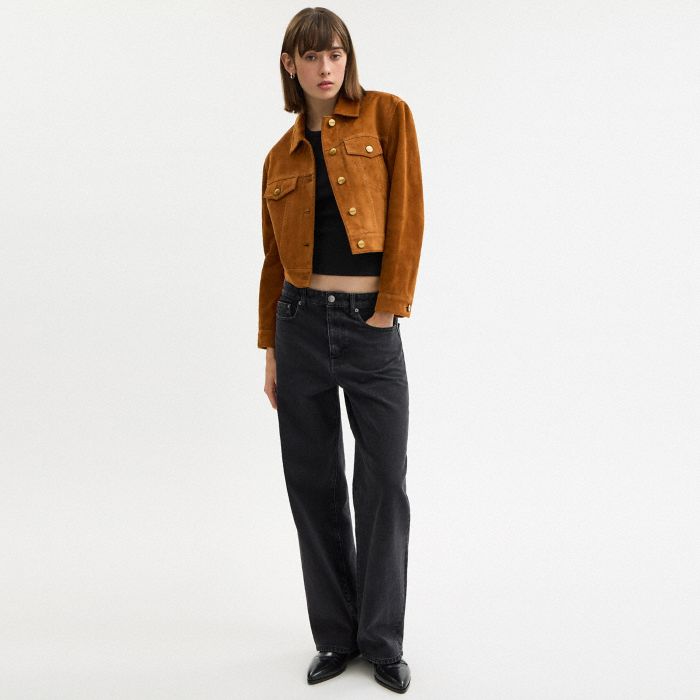 CROPPED SUEDE JACKET
