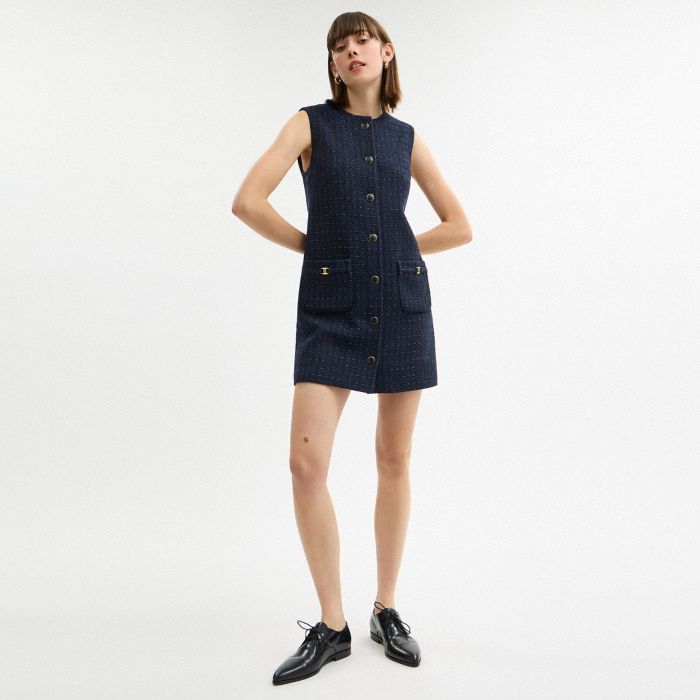 HERITAGE C BOUCLE DRESS