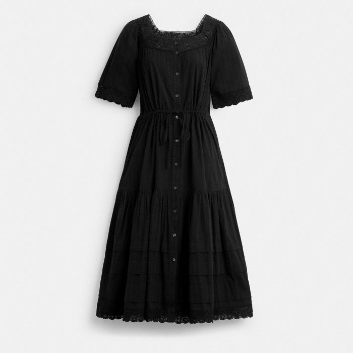CROCHET TRIM DRESS