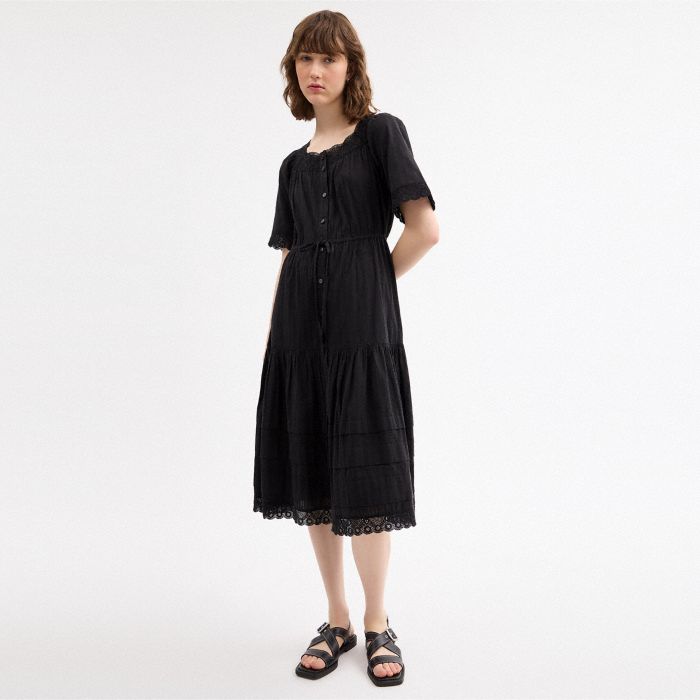 CROCHET TRIM DRESS