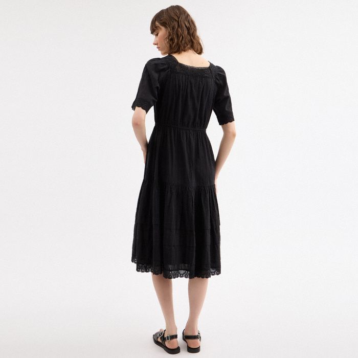 CROCHET TRIM DRESS