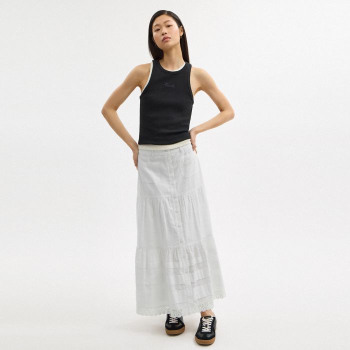 TIERED MAXI SKIRT