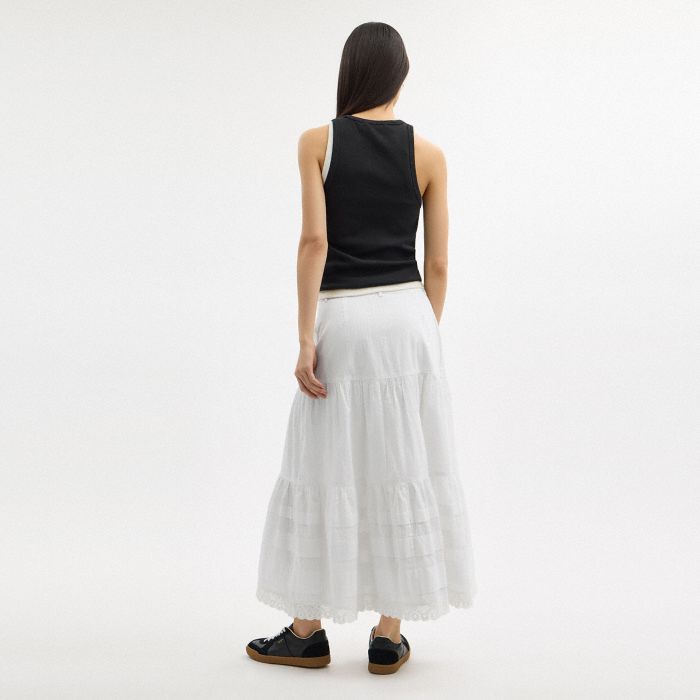 TIERED MAXI SKIRT