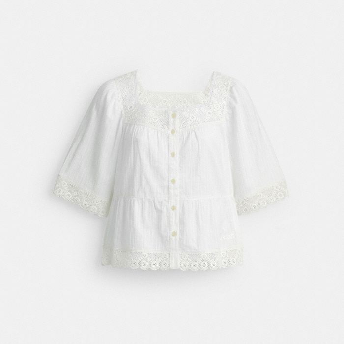 CROCHET TRIM TOP