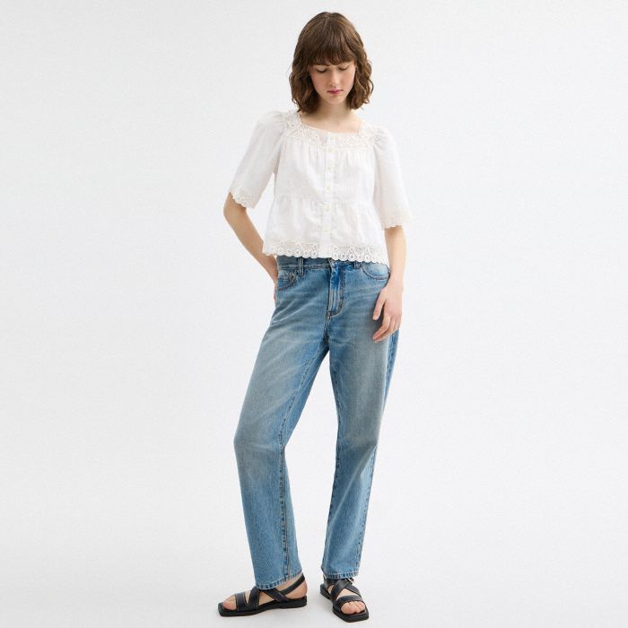 CROCHET TRIM TOP