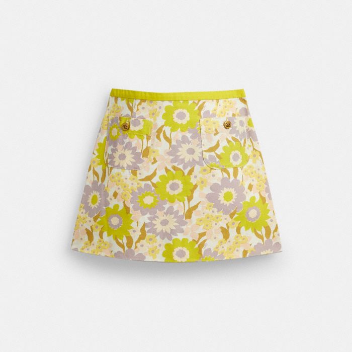 COTTON CANVAS MINI SKIRT