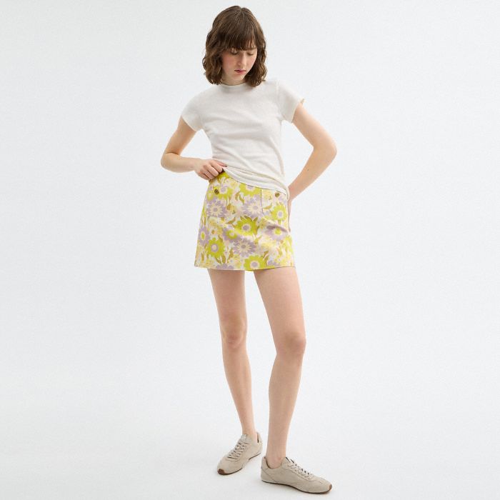 COTTON CANVAS MINI SKIRT