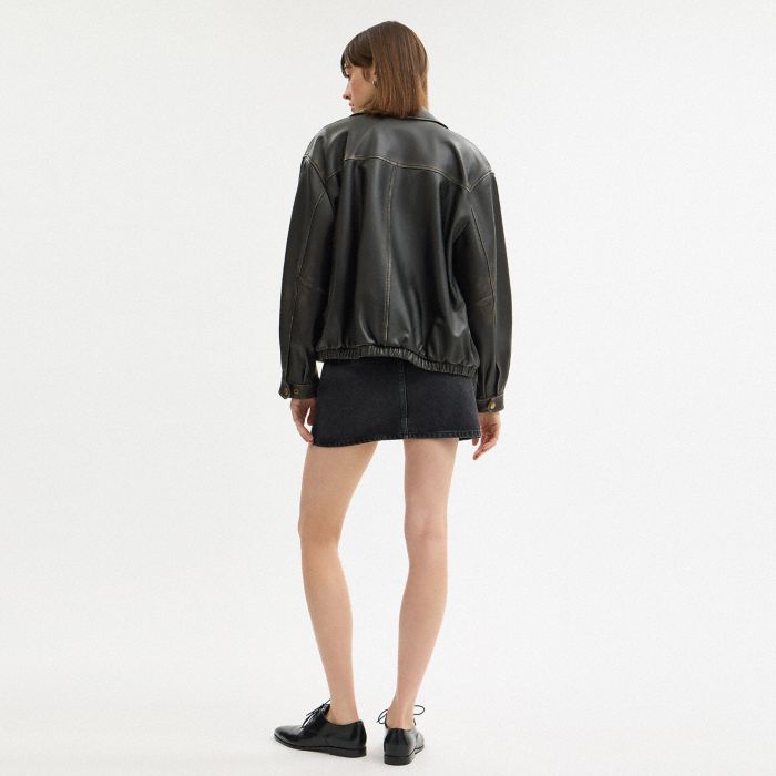 LOVEWORN HERITAGE C OVERSIZED LEATHER JACKET