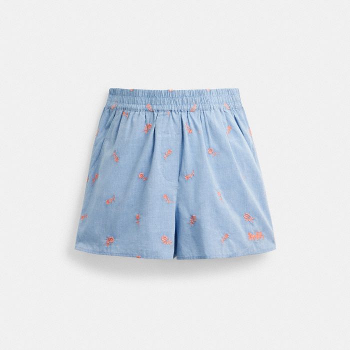 FLORAL EMBROIDERY BOXER SHORT