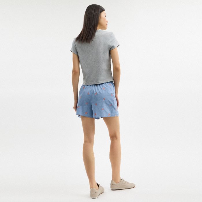 FLORAL EMBROIDERY BOXER SHORT