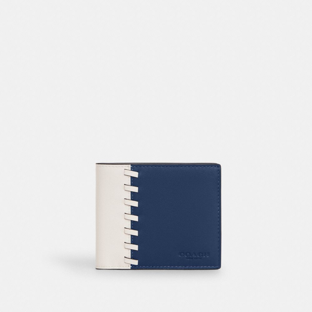 COACH CAX59 3 In 1 Wallet With Whipstitch DEEP BLUE / CHALK
