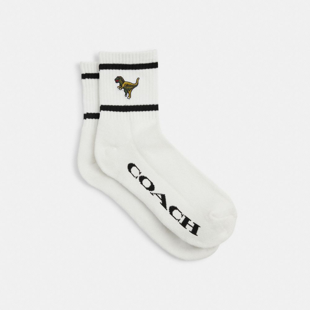 COACH CAZ34 Rexy Quarter Crew Socks CHALK