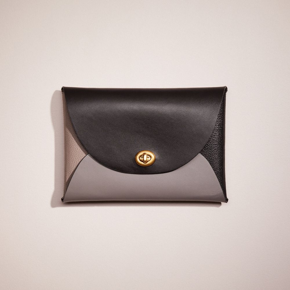 CB181 - Remade Colorblock Large Pouch BLACK/GREY MULTI