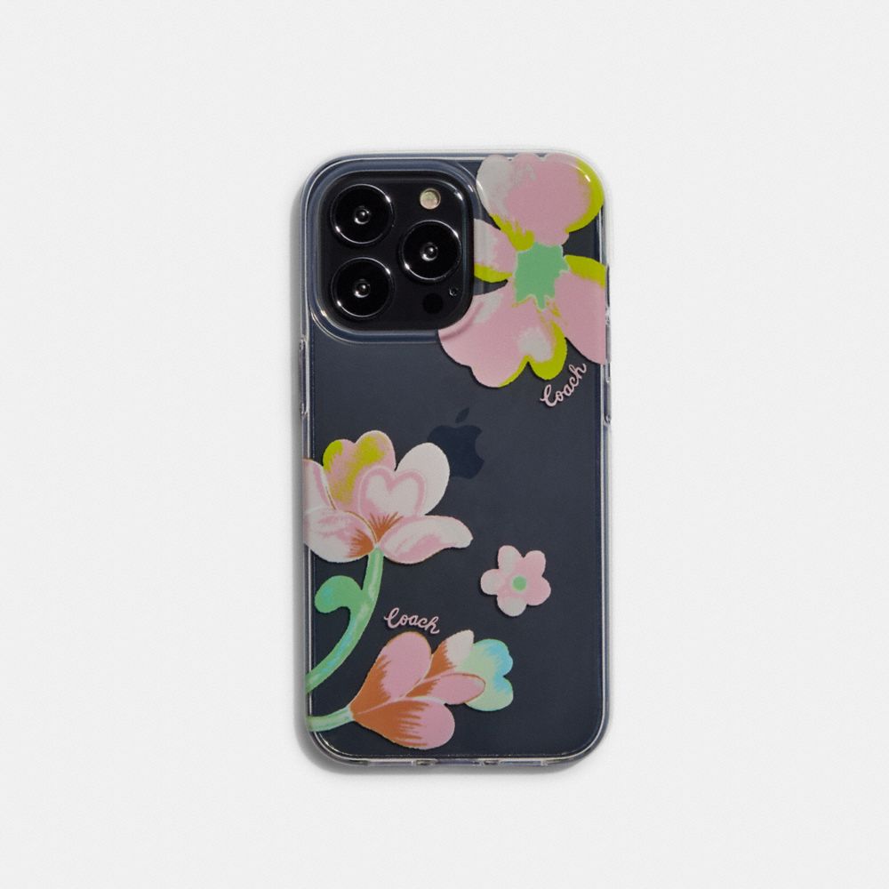Iphone 13 Pro Case With Dreamy Land Floral Print - CB459 - CLEAR/PINK