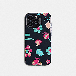 COACH CB460 Iphone 13 Pro Case With Dreamy Land Floral Print MIDNIGHT NAVY