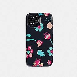 Iphone 13 Pro Max Case With Dreamy Land Floral Print - MIDNIGHT NAVY - COACH CB461