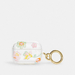COACH CB463 Airpods Pro Case With Dreamy Land Floral Print CLEAR/PINK