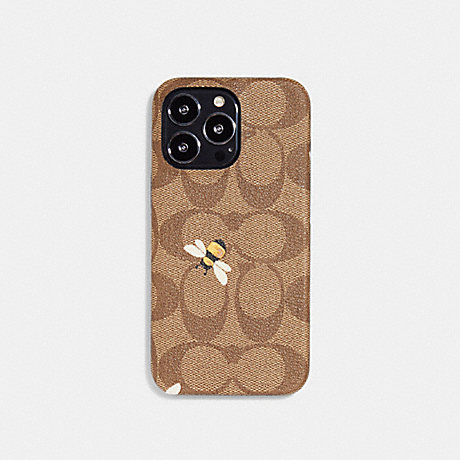 COACH Iphone 13 Pro Case In Signature Canvas With Bee Print -  - CB466