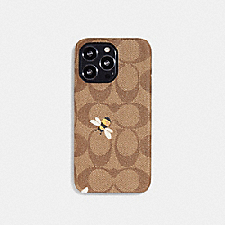 COACH Iphone 13 Pro Case In Signature Canvas With Bee Print - ONE COLOR - CB466