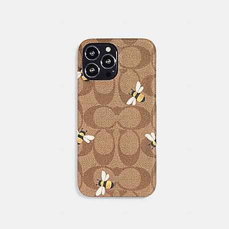 COACH Iphone 13 Pro Max Case In Signature Canvas With Bee Print -  - CB467
