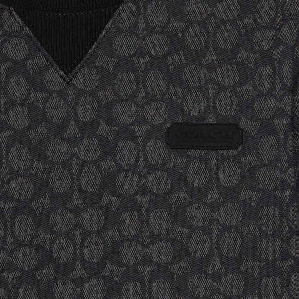 ESSENTIAL CREWNECK IN SIGNATURE-Charcoal Signature