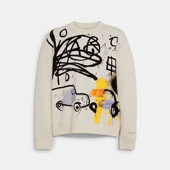 CB499 - Coach X Jean Michel Basquiat Sweatshirt Chalk.
