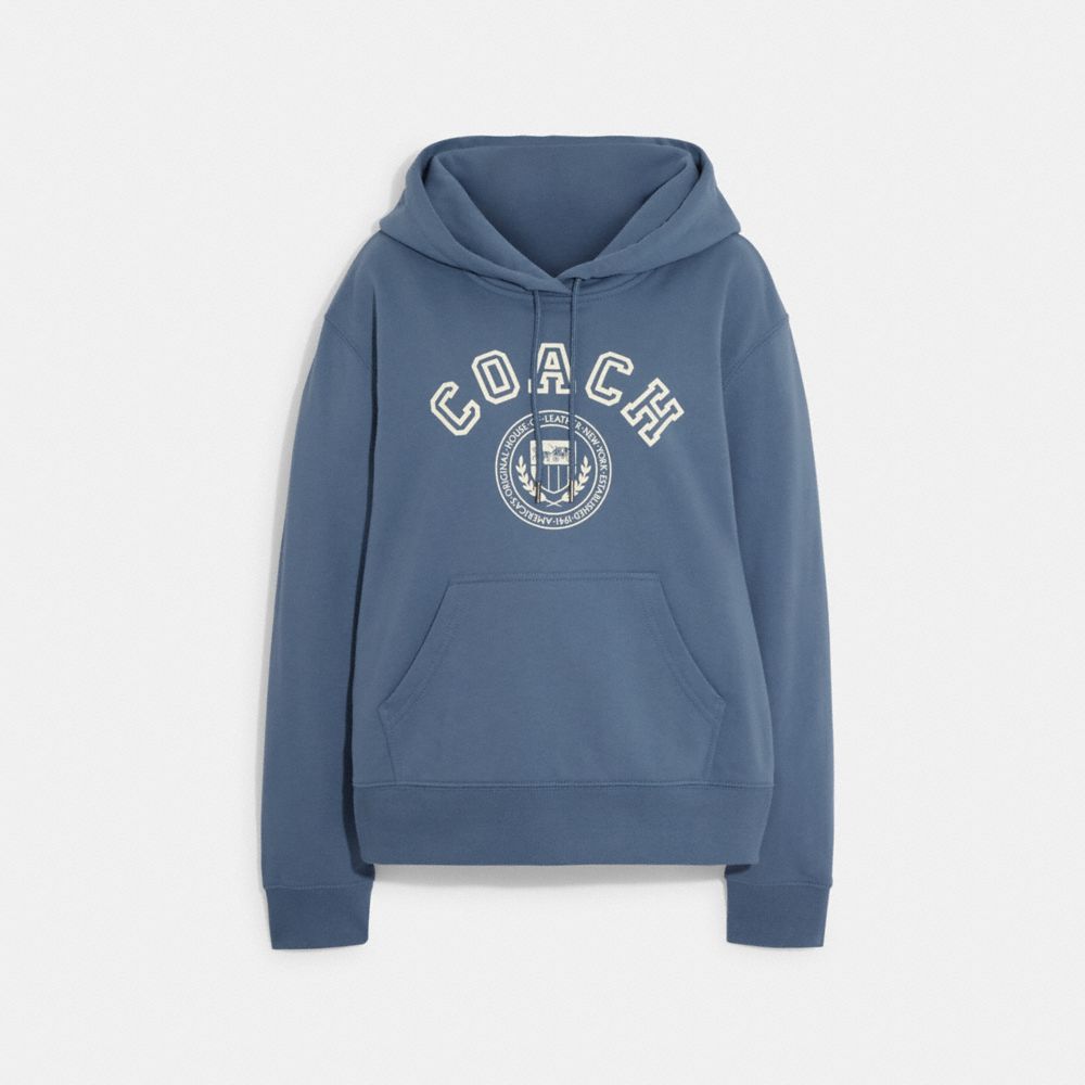 COACH CB579 Varsity Coach Hoodie INDIGO