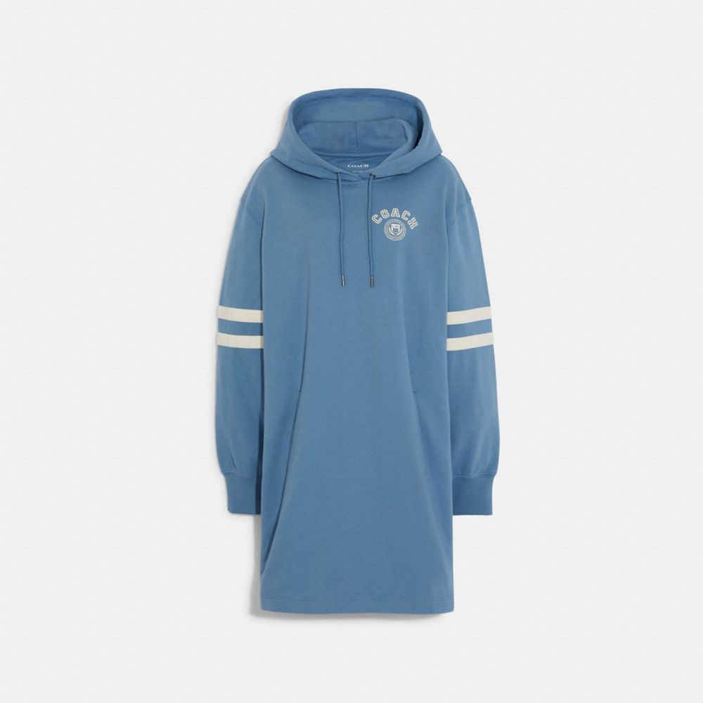 COACH CB583 Varsity Hoodie Dress Indigo