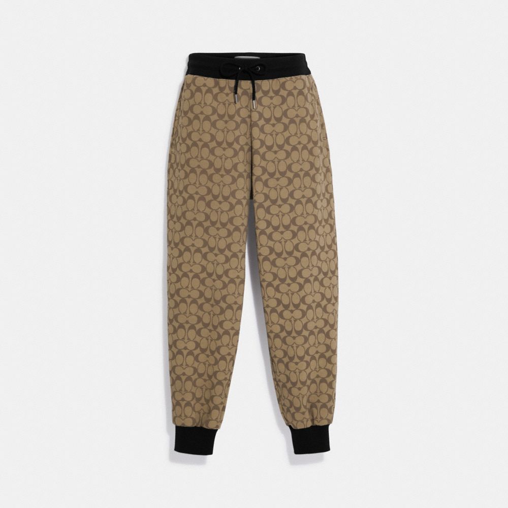 COACH CB586 Signature Joggers KHAKI MULTI