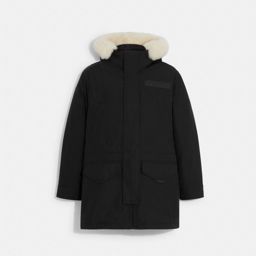 COACH CB587 3 In 1 Shearling Parka BLACK