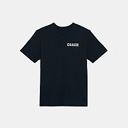 COACH CB676 Varsity T Shirt In Organic Cotton MIDNIGHT NAVY