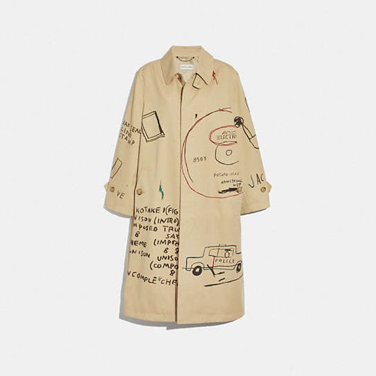 CB677 - Coach X Jean Michel Basquiat Trench Coat BEIGE