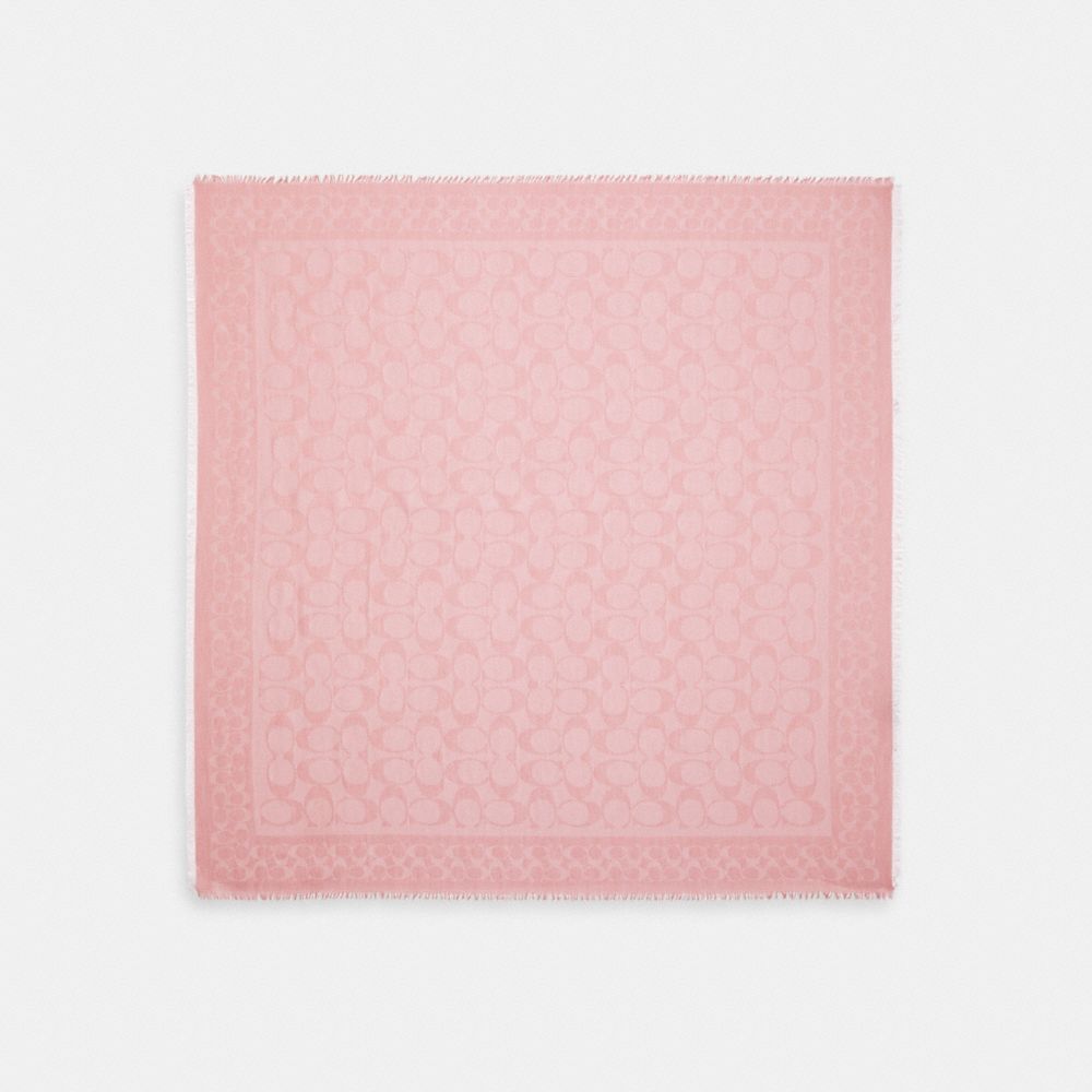 Signature Oversized Square Scarf - CB683 - True Pink