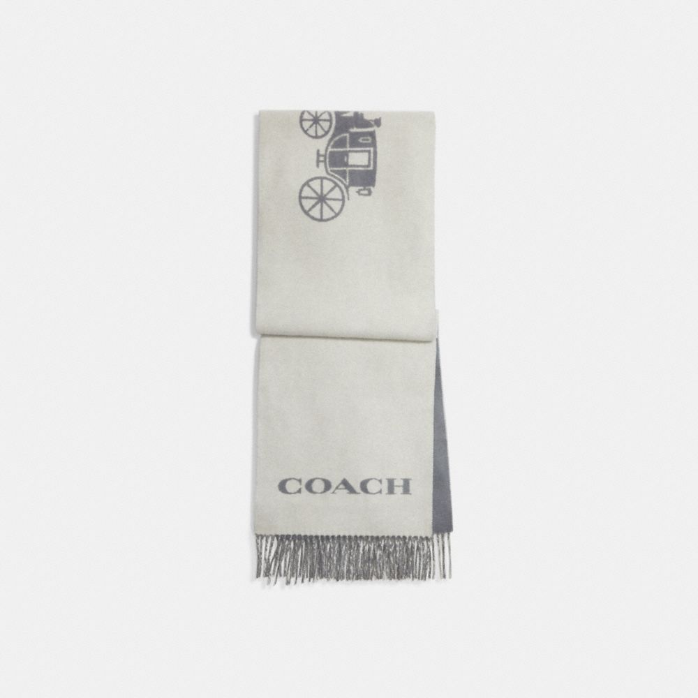 COACH CB694 Horse And Carriage Cashmere Muffler Midnight Navy