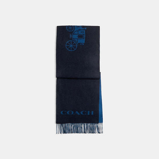 CB694 - Horse And Carriage Cashmere Muffler Midnight Navy