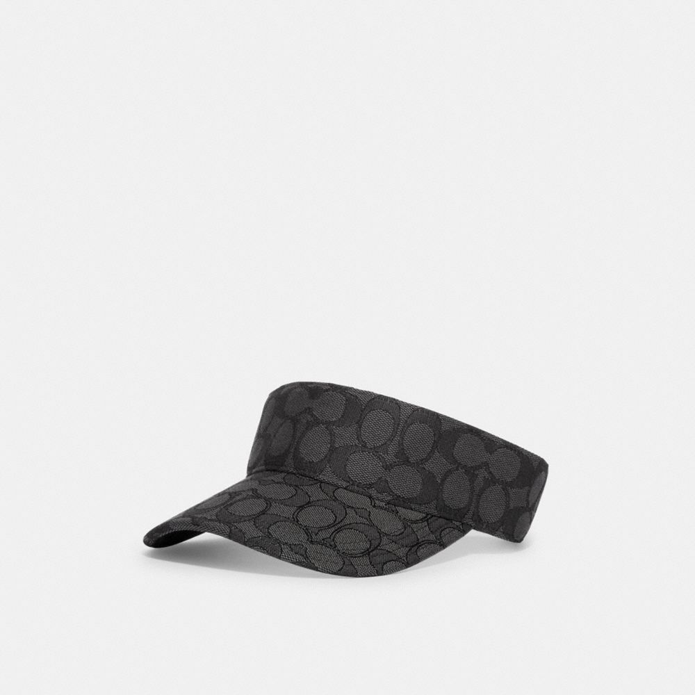 COACH CB695 Signature Visor Charcoal Signature