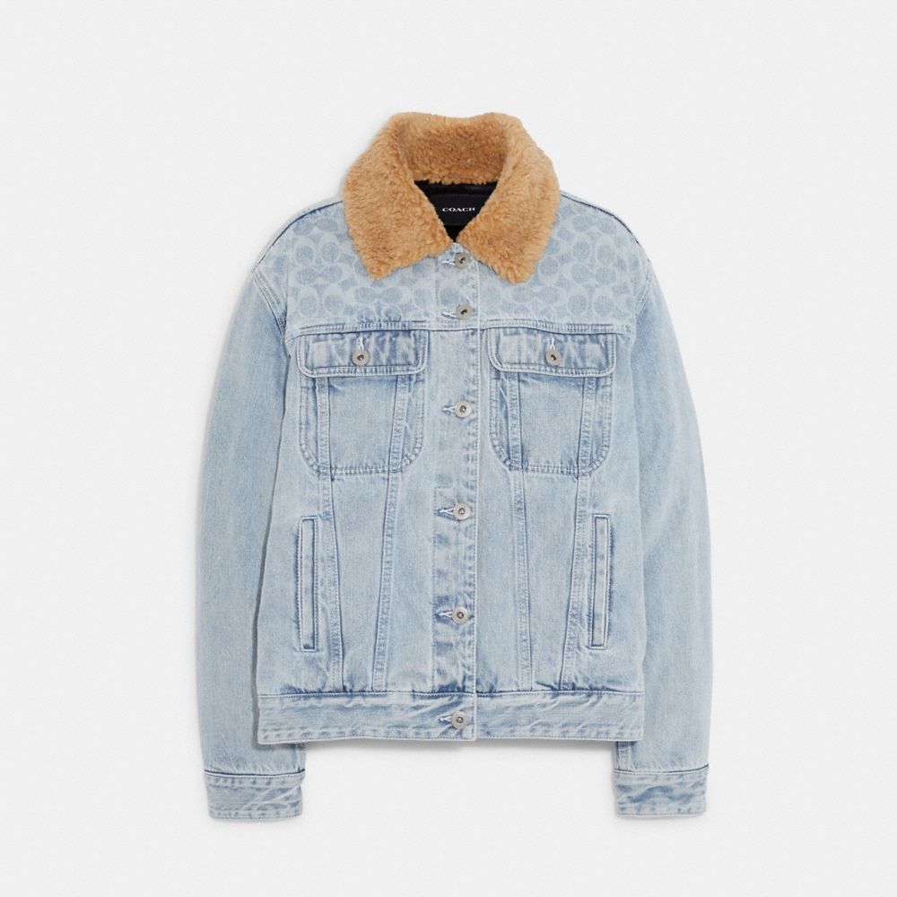 COACH CB819 Signature Sherpa Denim Jacket DENIM