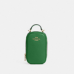 Eva Phone Crossbody - CB854 - Gold/KELLY GREEN