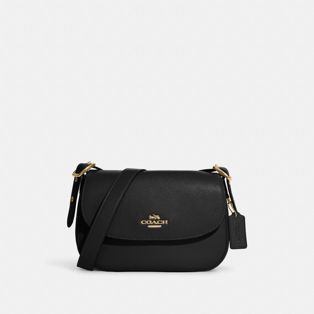 COACH CB896 Macie Saddle Bag GOLD/BLACK