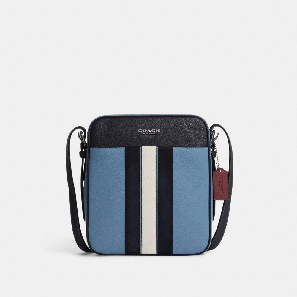 Hudson Crossbody 21 With Varsity Stripe - CB908 - QB/Indigo/Midnight Multi