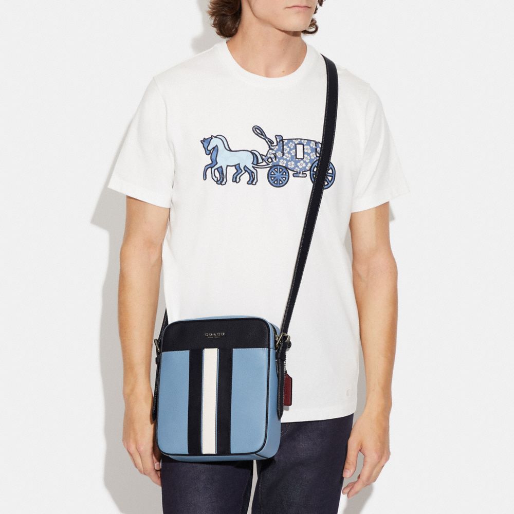 HUDSON CROSSBODY 21 WITH VARSITY STRIPE