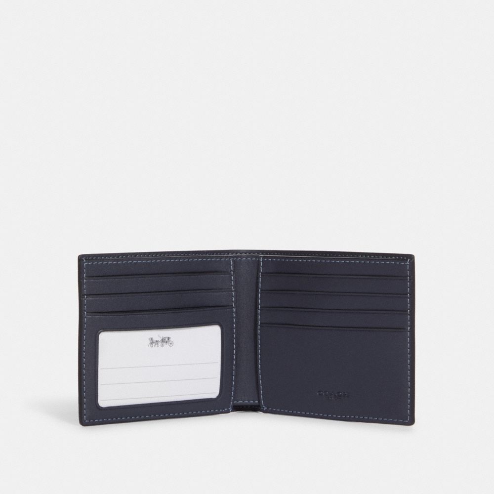 ID BILLFOLD WALLET IN SIGNATURE CANVAS WITH VARSITY MOTIF