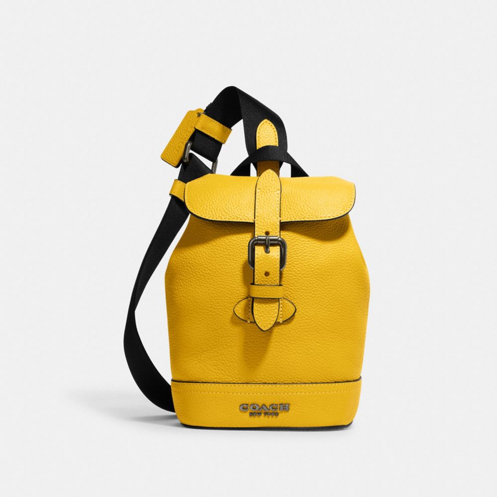 COACH CB929 Hudson Small Pack Gunmetal/Canary