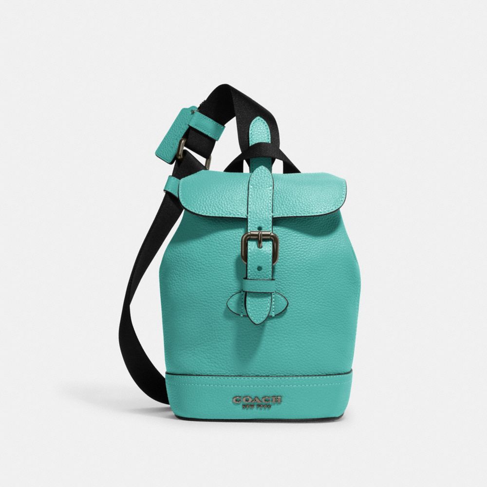 COACH CB929 Hudson Small Pack Gunmetal/Blue Green