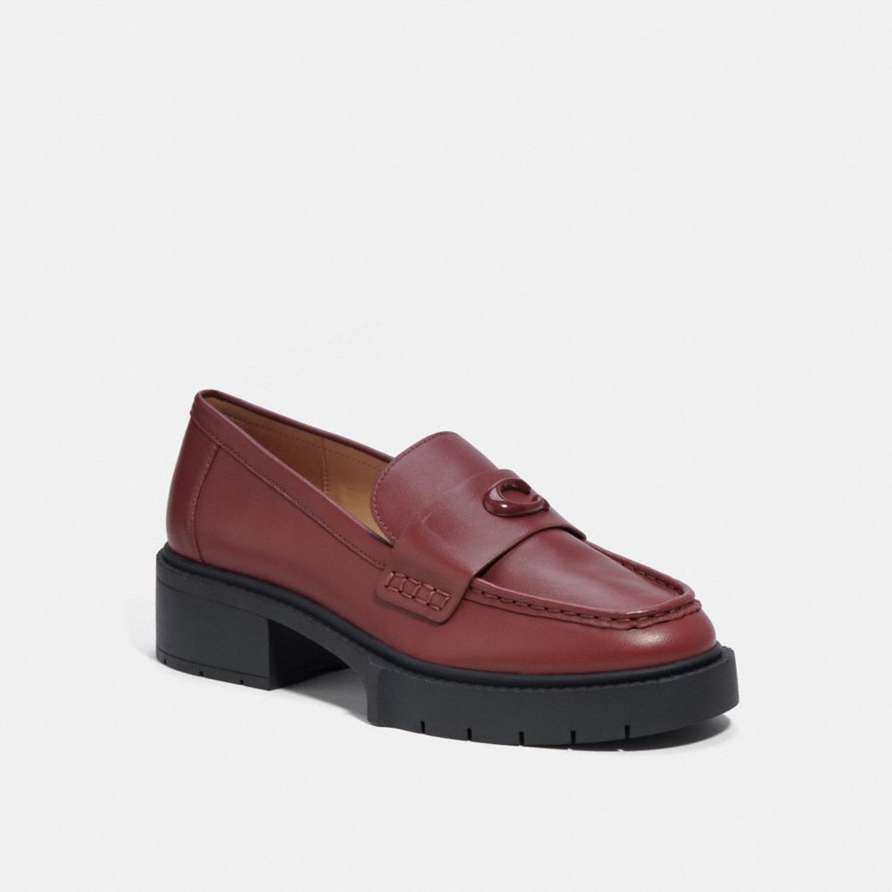 COACH CB990 Leah Loafer Wine