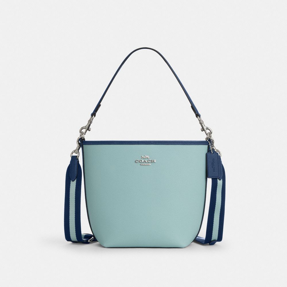 City Bucket Bag In Colorblock - CBA54 - Sv/Light Blue/Deep Blue