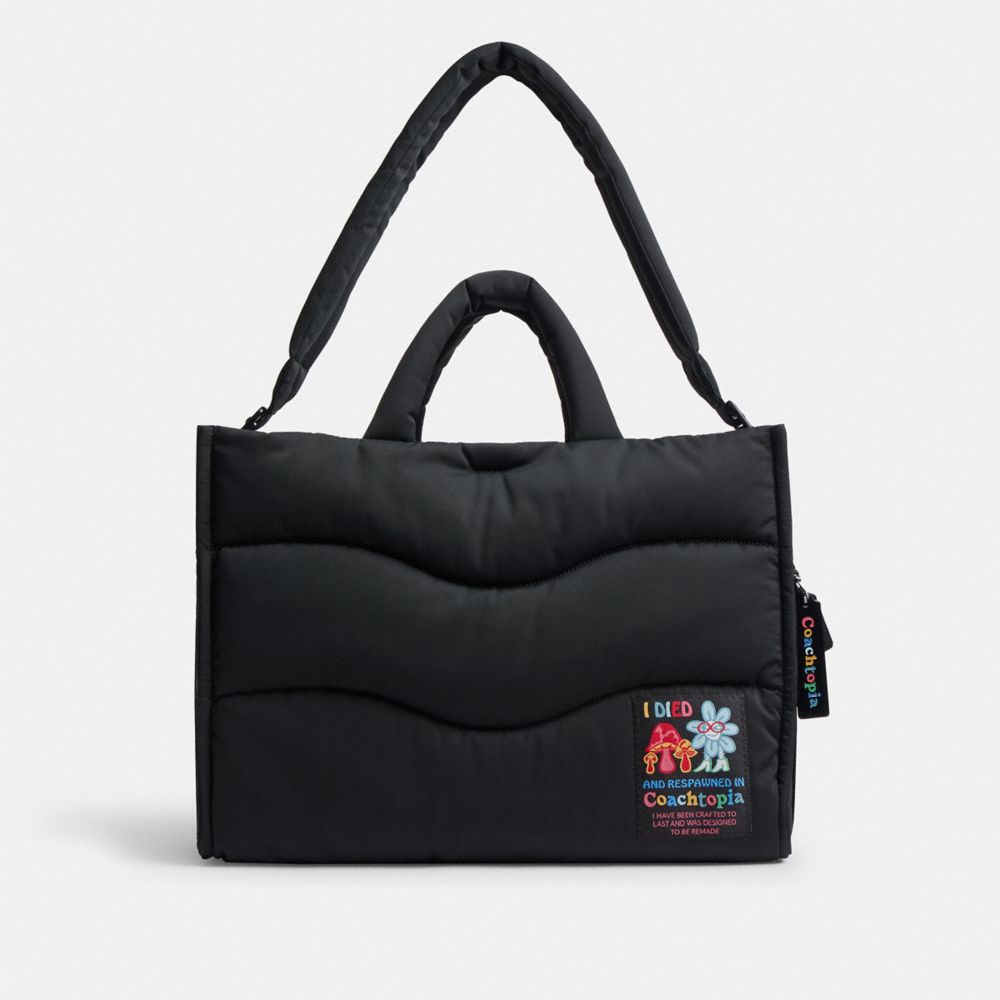 Coachtopia Loop Tote With Wavy Quilting - CBC03 - Black 2