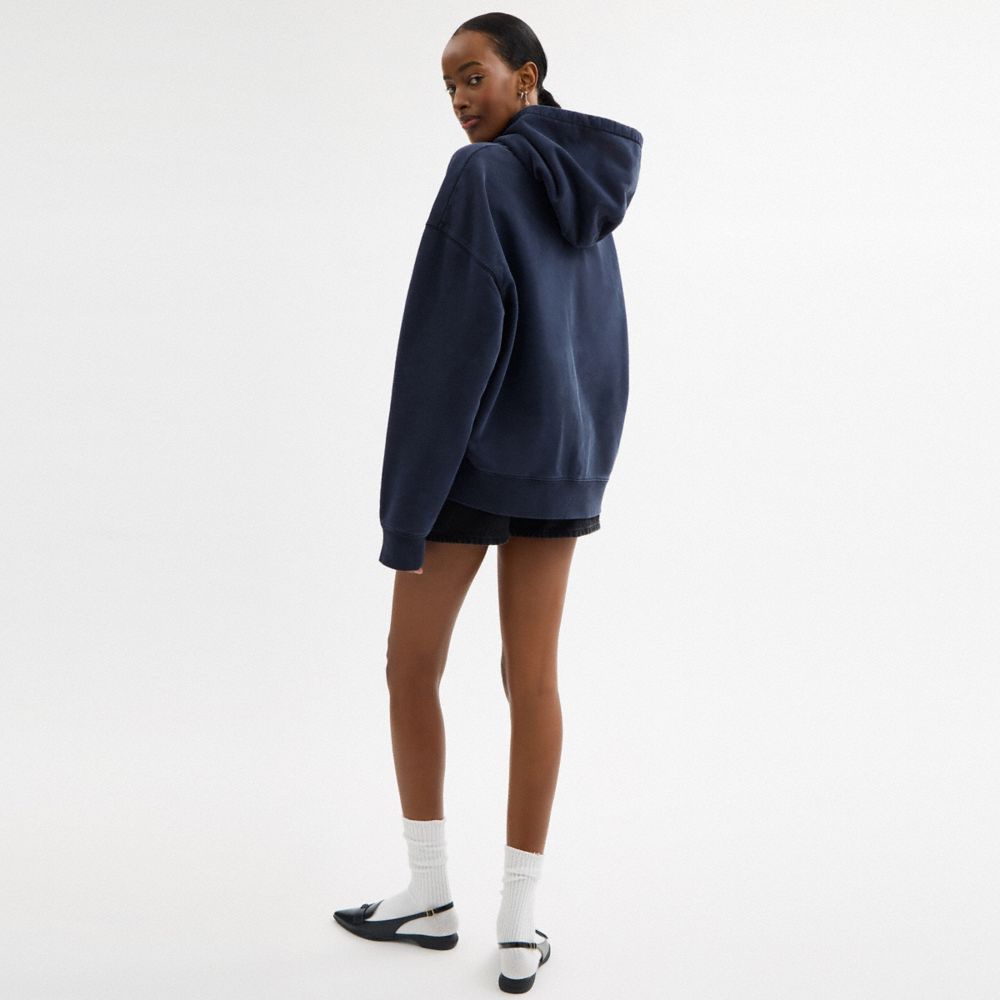 馬車主題圖案連帽衫