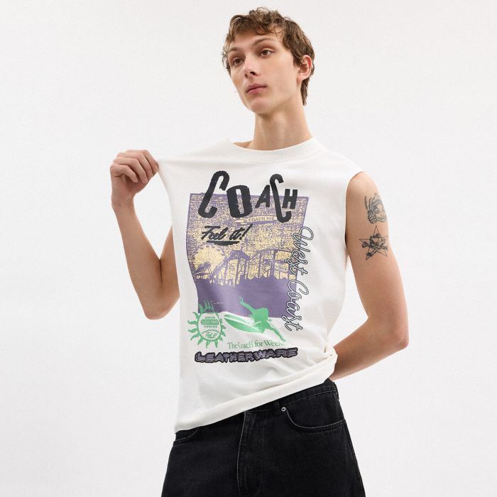 SLEEVELESS GRAPHIC T-SHIRT