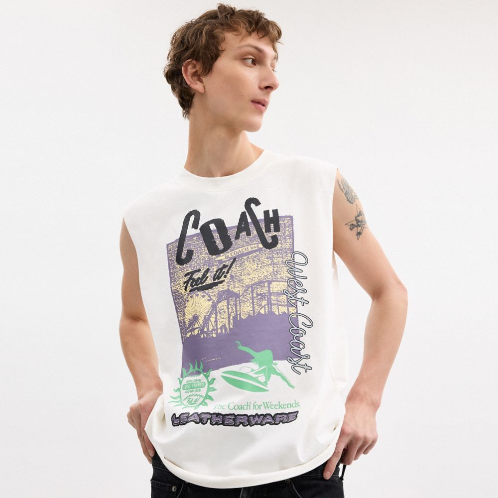 SLEEVELESS GRAPHIC T-SHIRT